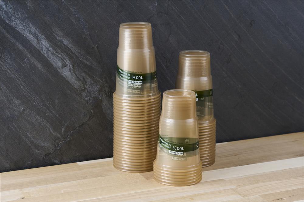 21 oz biologisk nedbrydelig drikkekop fra Re-Bio – bæredygtigt engangskrus til kolde drikke, perfekt til miljøbevidste caféer, barer og events.