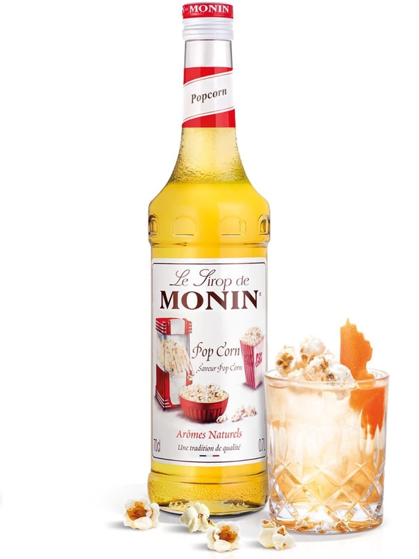 Oplev den fortryllende smag af biografpopcorn med Monin Popcorn Sirup i dine kaffevarianter