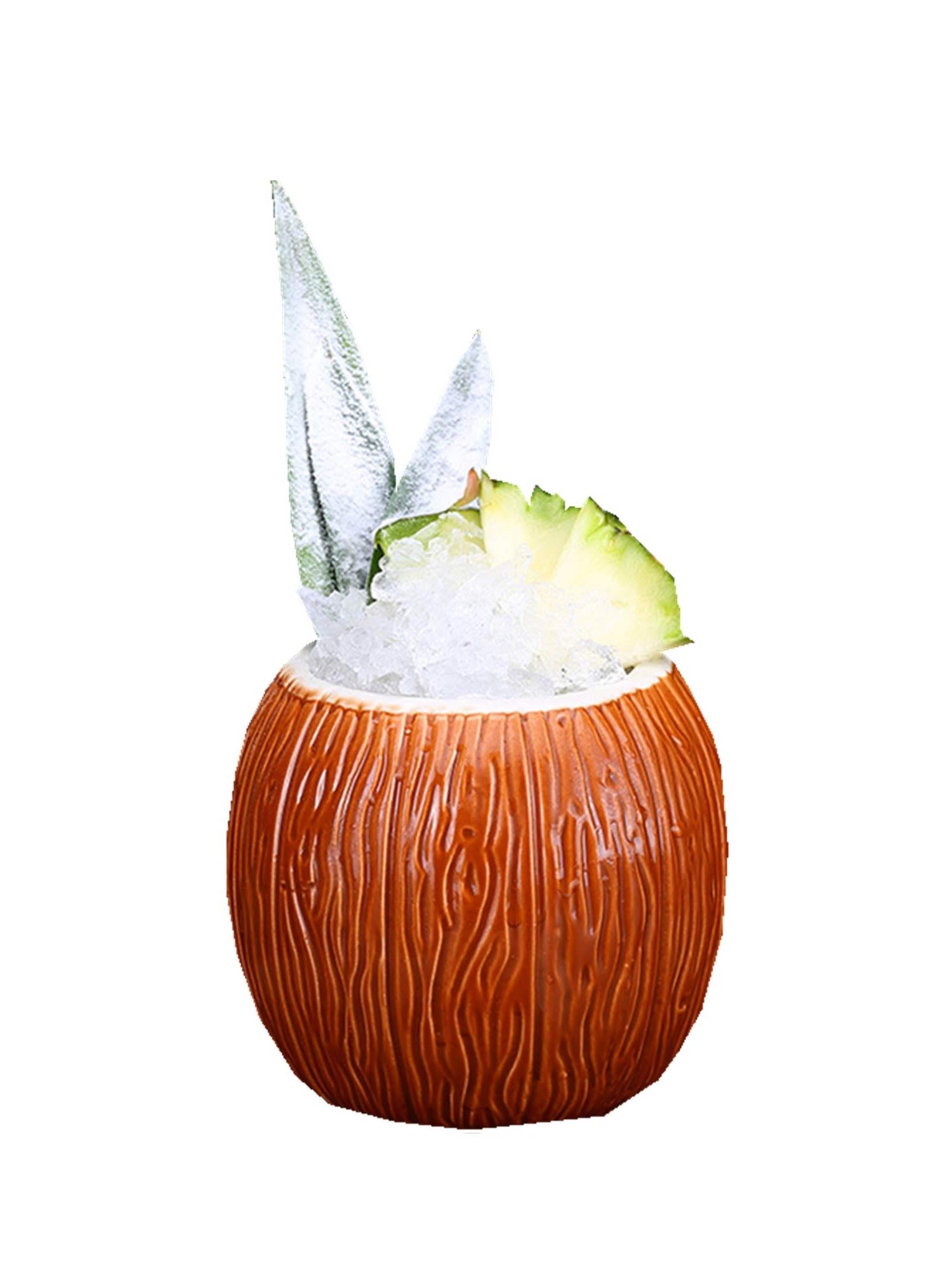 Sjov og farverig Tiki-mugge i form af en kokosnød til at tilføje flair til dine cockta