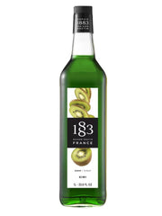 1883 kiwi sirup i en flaske, perfekt til at tilføje en frisk og frugtagtig smag til dine drikke.