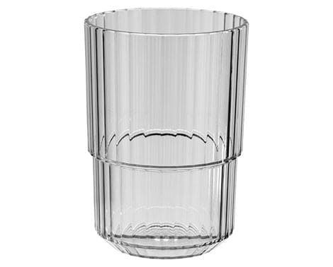 Drikkeglas Linea - 48 stk. klare ribbet glas.