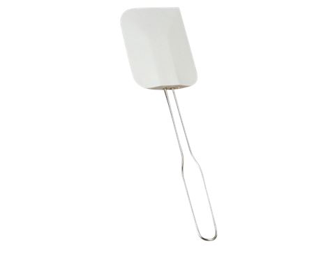 Värmebeständig degskrapa i silikon – idealisk för att skrapa skålar, röra i varm smet eller hantera deg vid bakning.