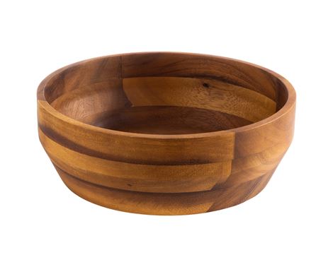 Serveringsskål i akacietræ – elegant og naturlig skål med smukt træmønster, ideel til buffet, salater eller snacks i restaurant og café.