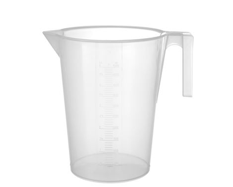 Transparent målekande med tydelig måleskala – ideel til præcis afmåling af væsker og ingredienser i køkkene