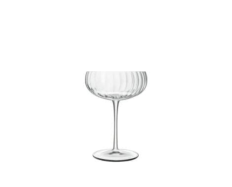 Champagneglas Optica - 6 stk. med elegant ribbedesign