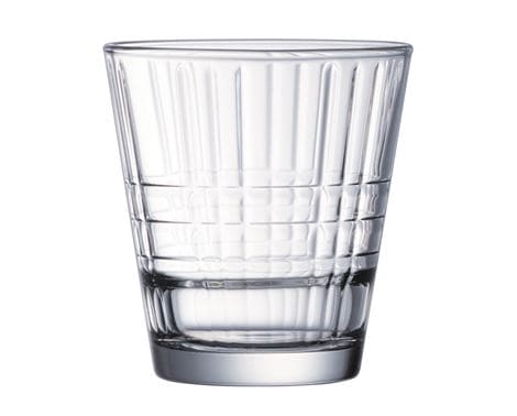 Vandglas Stack Up Cross - 6 stilfulde ribbet glas