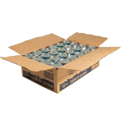 Coco Lopez kasse – kolli med flere dåser af den klassiske kokoscreme, perfekt til cocktails og madlavning