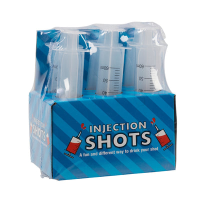 Easy Shots Injection Injection Shots 6-pak — sprøjte-shotglas til fest & temaparty