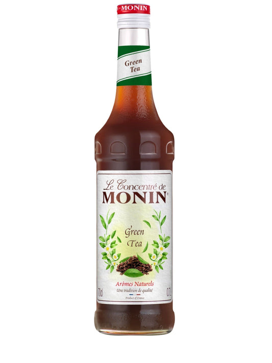 Monin Grøn Te Sirup – delikat og aromatisk sirup med smag af grøn te, perfekt til cocktails, lemonader og varme drikke.