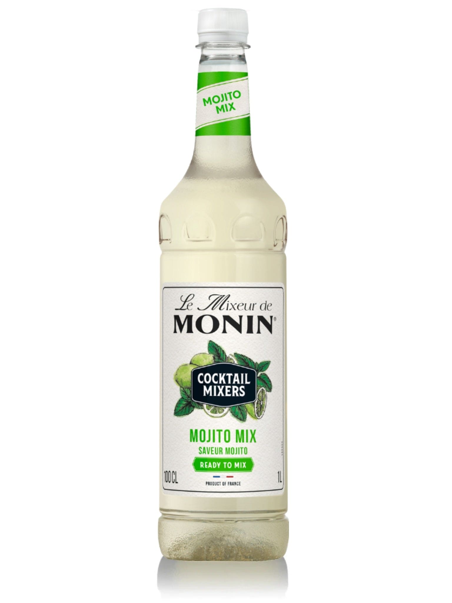 Monin Mojito Cocktail Mix gør det nemt at lave en perfekt balanceret mojito på få sekunder. Nyd den friske smag af lime og mynte, ideel til cocktails og alkoholfrie drikke.