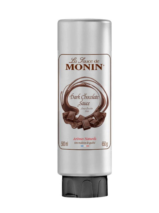 Monin Mørk Chokolade Sauce – intens og fyldig sauce med mørk chokolade, perfekt til desserter, is og varme drikke