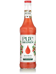 Monin Puré Red Fruit Concentrate uden tilsat sukker, perfekt til at tilføje en naturlig bærsmag til dine drikke.