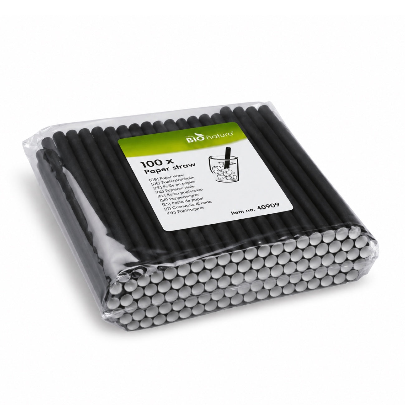 Papirsugerør Jumbo Ø8 mm – Sort (100 stk.)