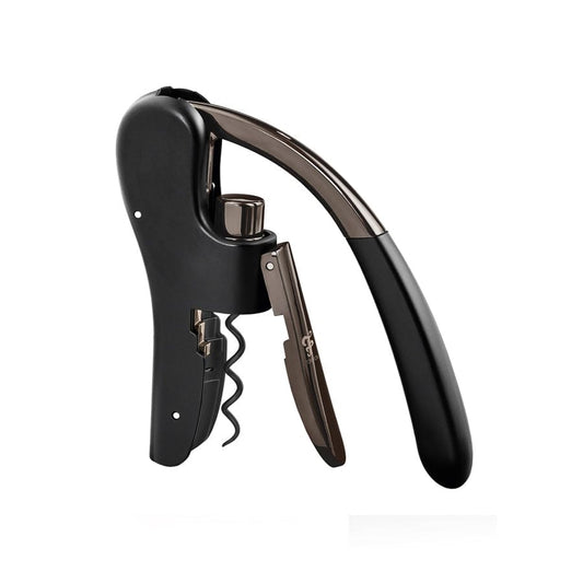 Sort proptrækker med klassisk design – ideel til professionel og privat brug ved åbning af vinflasker.