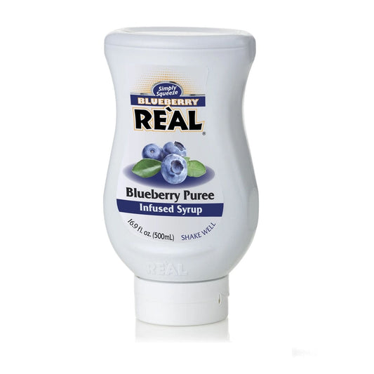 Real Blueberry – blåbærpuré i høj kvalitet til cocktails, mocktails, smoothies og desserter.