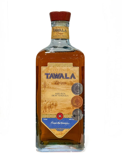 Tawala Origen rom 70 cl, flaske set forfra på hvid baggrund