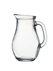 En liters glaskande til servering af drikkevarer som vand, saft eller cocktails