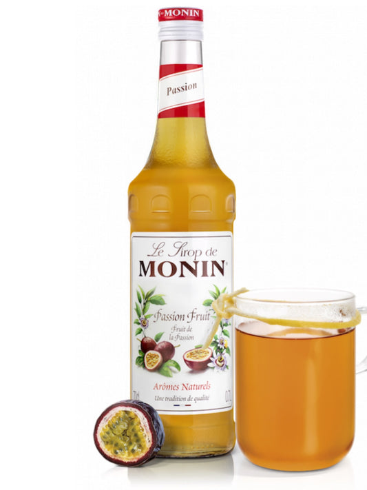 Monin passionsfrugt sirup til din sommer cocktail og mocktail.   Monin Passionsfrucht Sirup