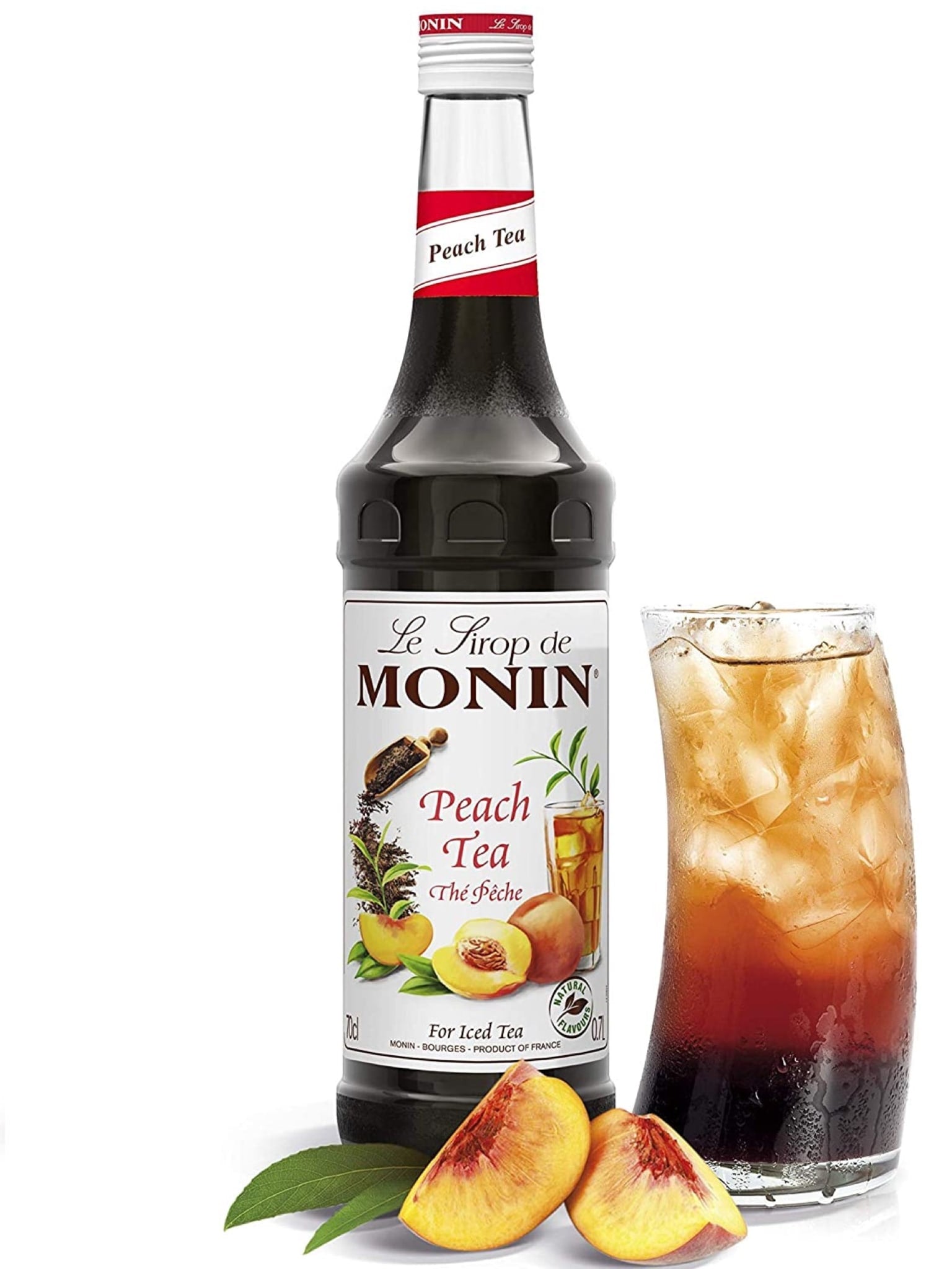 Giv dine drikkevarer en subtil sødme og aroma med Monin Peach Tea Sirup.