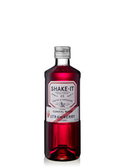 Shake-It jordbærsirup i en flaske, perfekt til at tilføje en sød og frugtagtig jordbærsmag til dine drikke