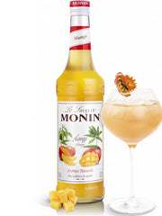 Flasche Monin Mango Sirup, ideal um Ihren Getränken einen tropischen und fruchtigen Geschmack zu verleihen