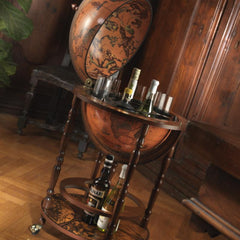 bar with wheels. Let this stylish globe bar be an impressive and practical piece of furniture in your home.