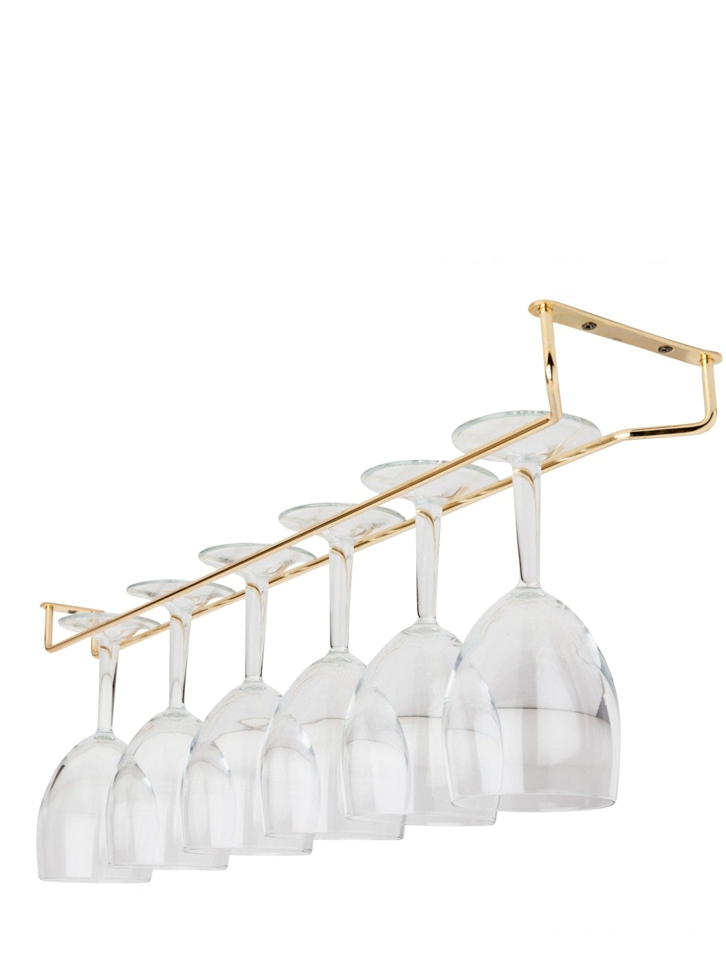 Opbevar dine glas sikkert og let tilgængeligt med dette messingophæng