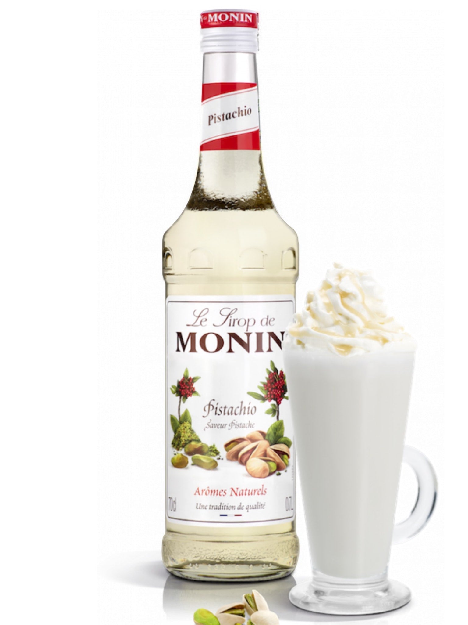 Tilføj en skøn og nøddeagtig nuance til dine cocktails med Monin Pistacie Sirup