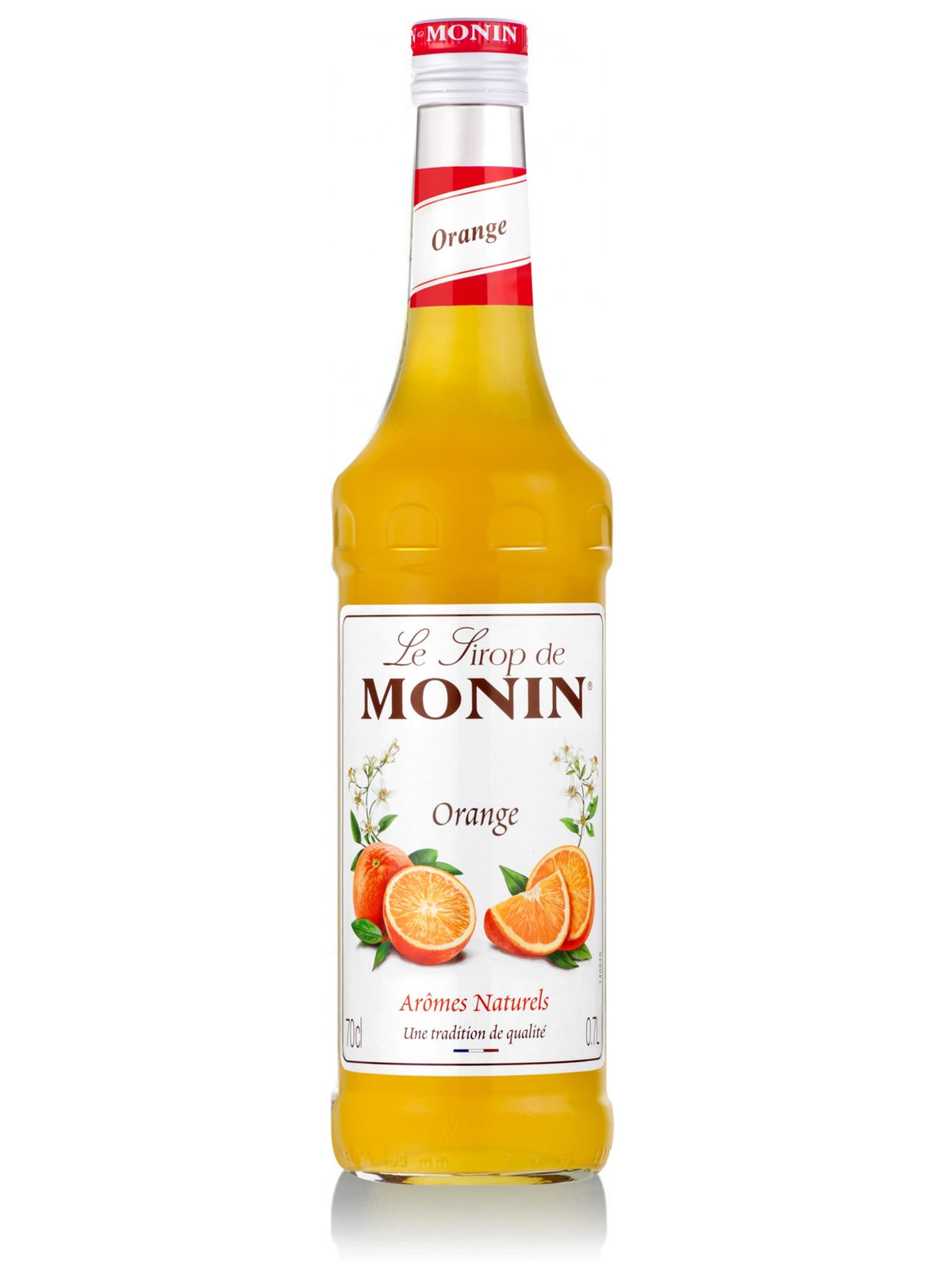 Tilsæt en lækker appelsinsmag til cocktails, sodavand og desserter med Monin Appelsin Sirup