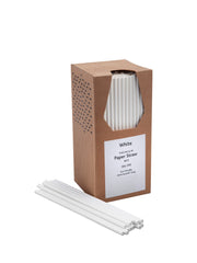 Hold din bar miljøvenlig med disse hvide papirsugerør, pakket i en praktisk pakke med 250 stk.